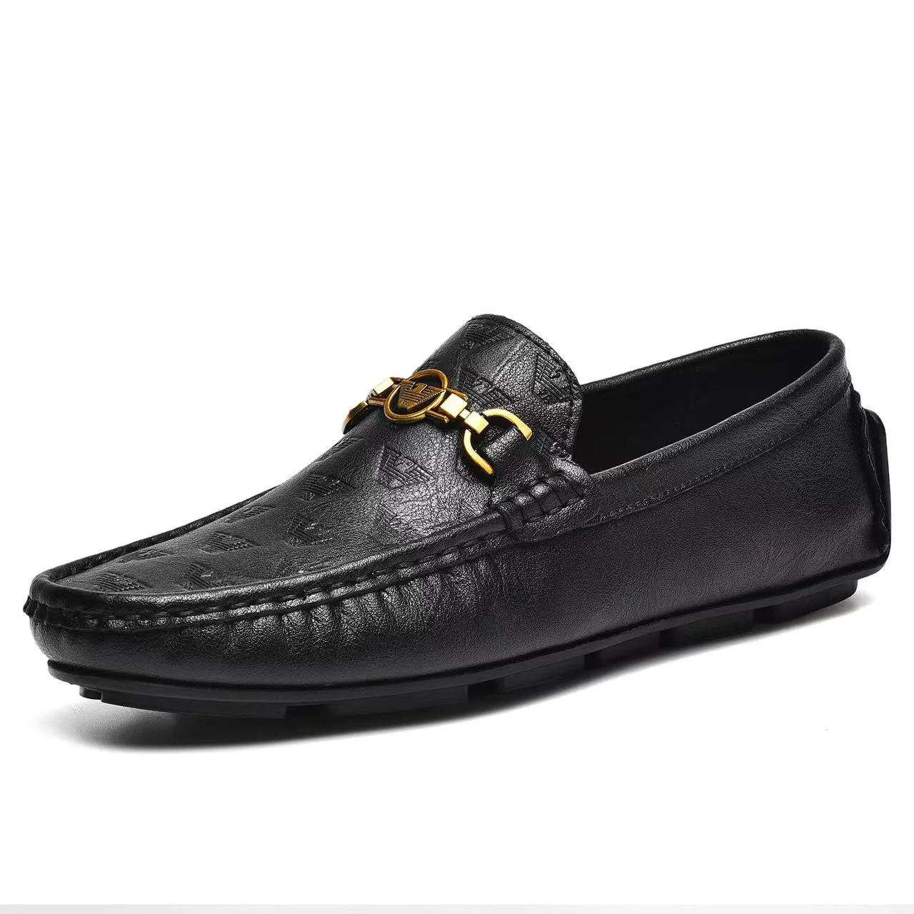 New Men Leather Casual Brand Black Formal Dress Designer Men Loafers Breathable Slip on Driving Shoes
