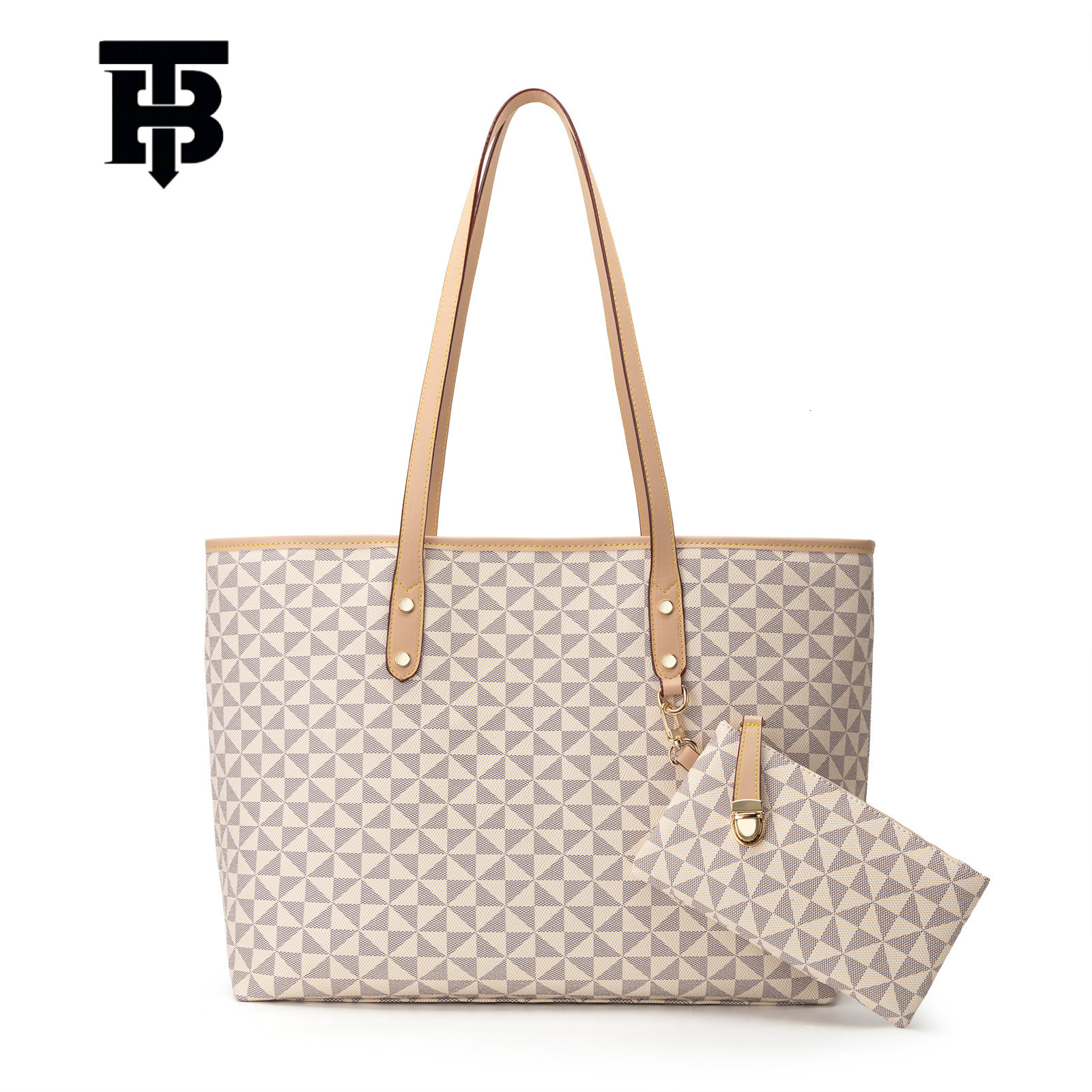 TB BHULAMTE Designer Triangular Printed Fashionable Elegant And Versatile Embossed Large-capacity Luxury Handbag