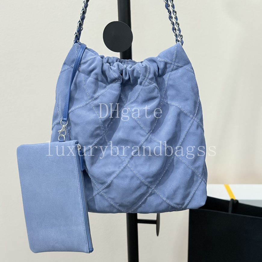 Big Bull Factory Designer Shoulder bag 35cm Classic Chain bag Suede Shopping bag Women Handbag With Box CAS3260A