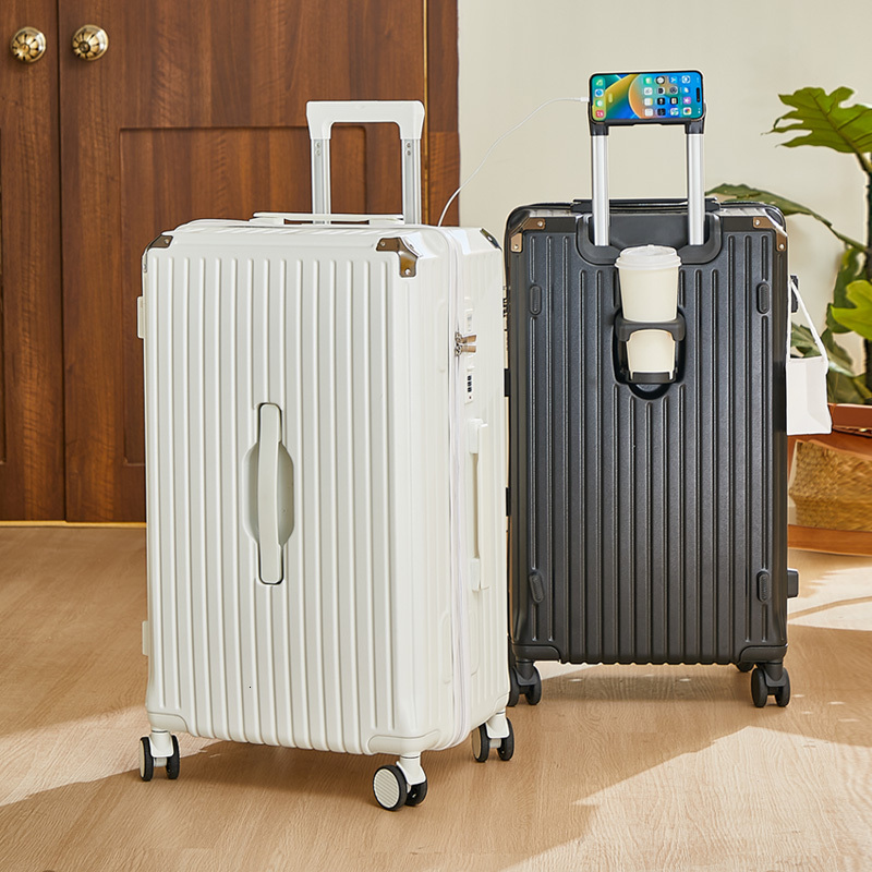 Luggage 20 inch Cup Holder/Waterproof multifunctional Suitcase Hand Carry Large Capacity Universal Wheel Simple Suitcase