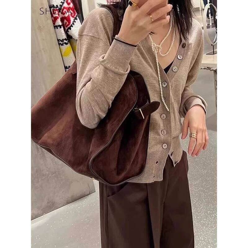 New Premium For Women Minimalist Large Capacity Handbag Vintage Commuter Shoulder Bag Instagram Aesthetic Shopping Tote