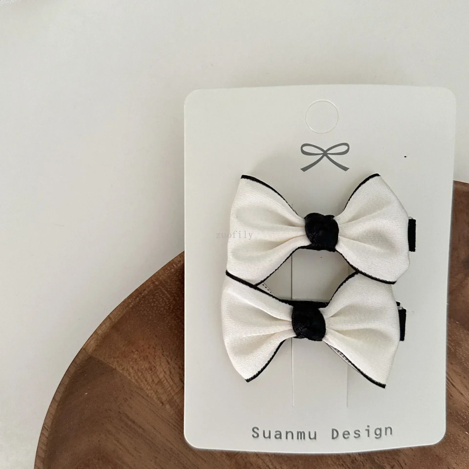 Elegant Simple Ribbon Bow Baby Hair Clips Fashion Versatile Girls Students Hairpin Headwear Solid Black White Kids Accessories 250828