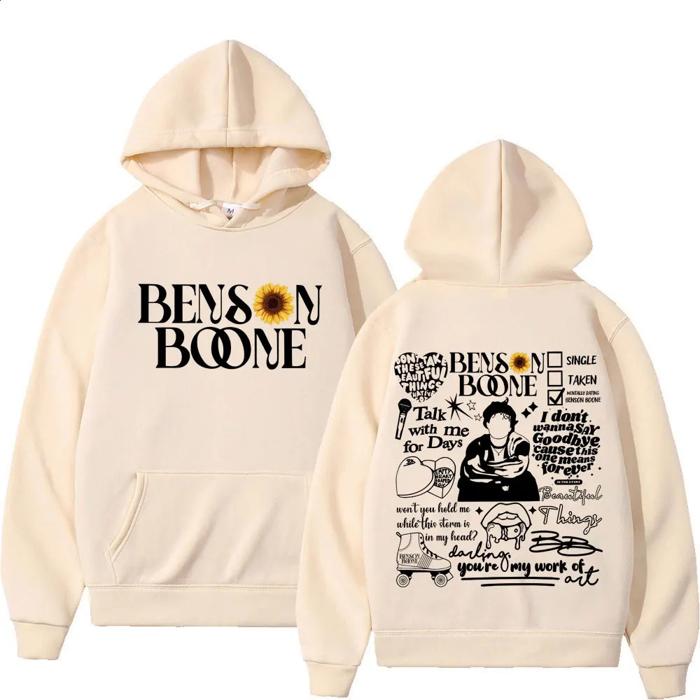 Benson Boone American Heart Tour 2025 Hoodies Men Women Fashion Hip Hop Hooded Sweatshirts Fans Gift Oversized Vintage Pullovers 250828