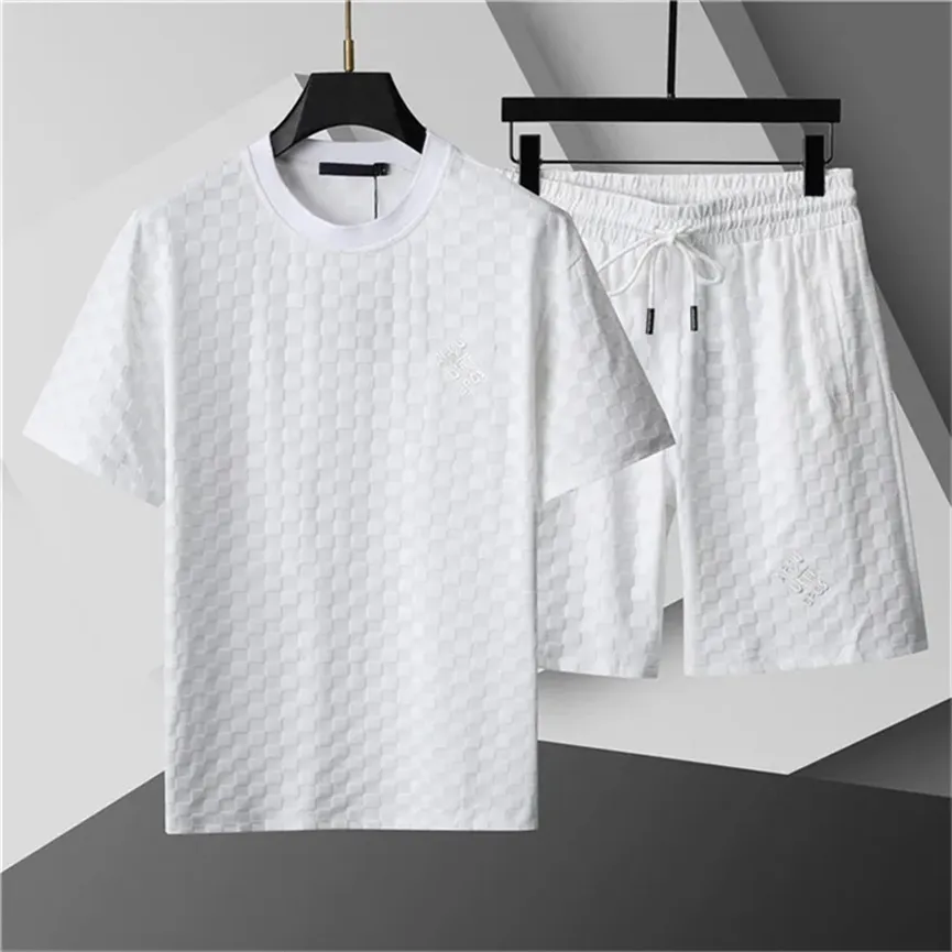 set classics Mens Tracksuits Sets Jogger Sweatshirts Sports Jogging Suits Short sleeved t shirt mens Summer Embroidered letters Cotton shorts 3XL