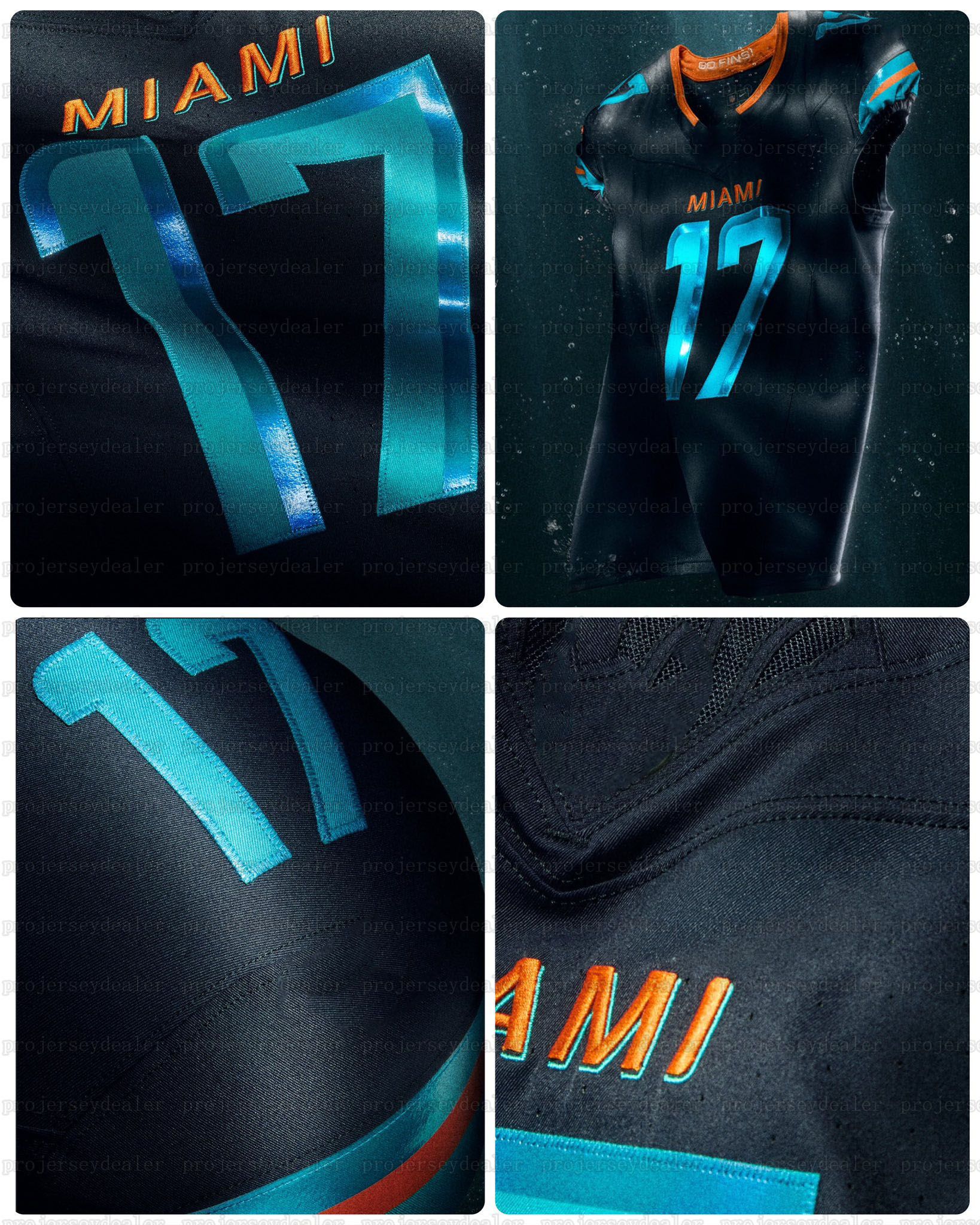 Jaylen Waddle Custom Football 2025 Rivalries Jerseys Tua Tagovailoa De'Von Achane Tyreek Hill Jordyn Brooks Dodson Jaelan Phillips Bradley Chubb