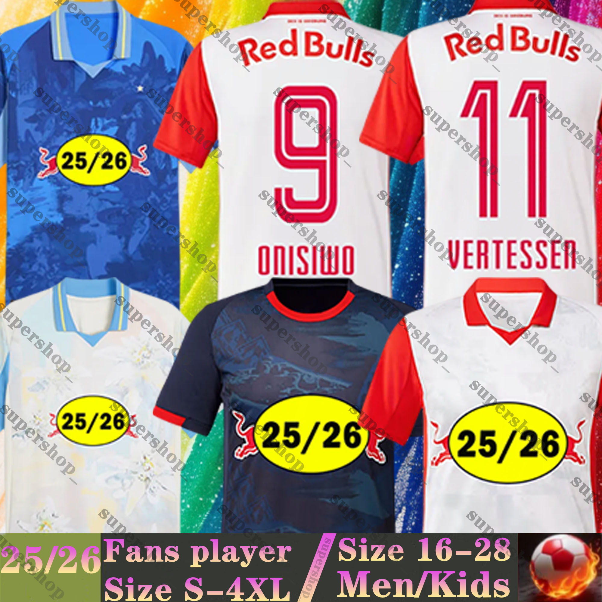 25 26 Red Salzburg Soccer Jerseys BORBAS Bragantino SASHA 2025 RBS Football Shirts VITINHO H.MOSQUERA CAVALEIRO NEVES RAUL KAWAMURA Men Uniforms fans Player Version