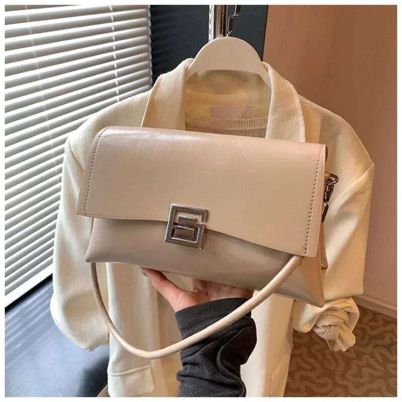 Timeless Minimalist Crossbody Bag For Women - High-End Leather Vintage Tote With Designer Letter