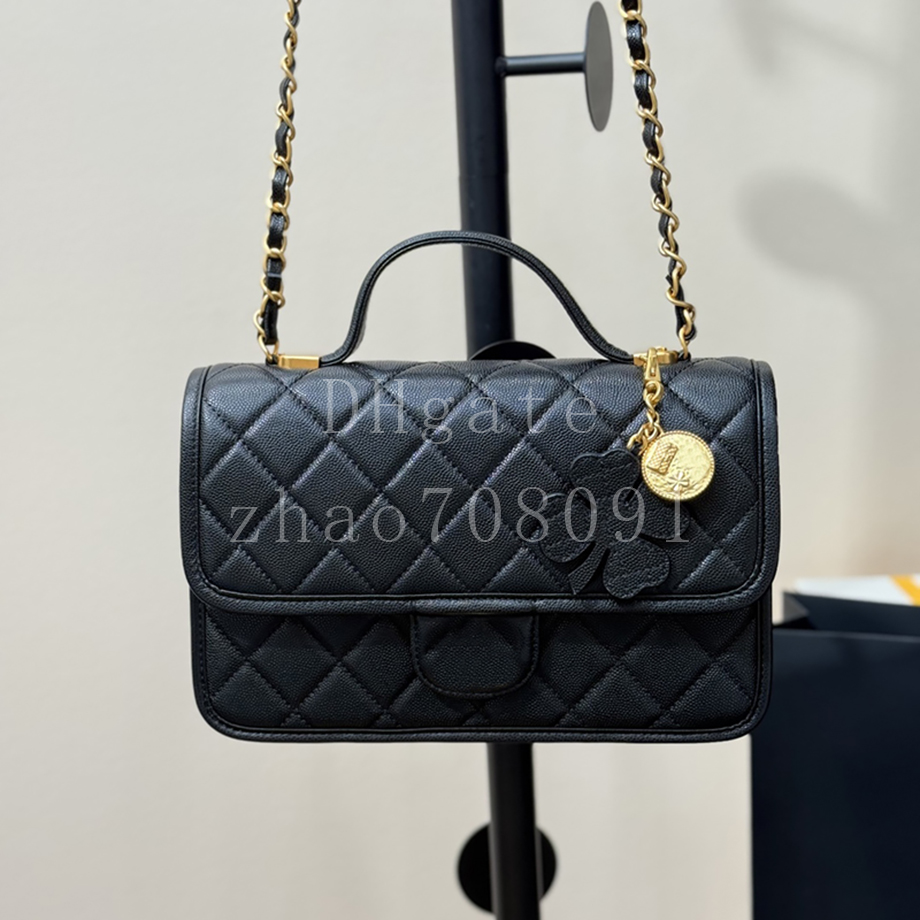 Diamond quality Designer Bag Flap Bag 25CM Genuine Leather Shoulder bag Handbag Luxury Chain Bag With box C404
