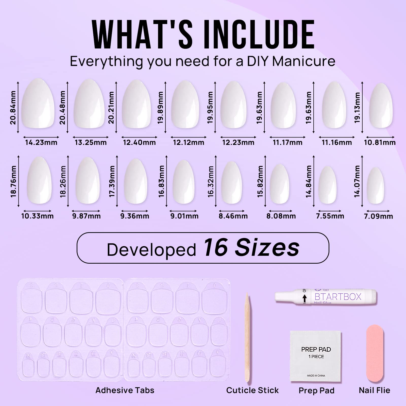 Durable And Shiny White Press On Nails, Gentle And Pure Style Suitable For Girls And Women To Wear At Gatherings And Banquets