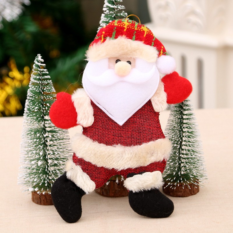 Dancing Santa Claus Fabric Ornament Snowman Reindeer Bear Cute Style For Christmas Tree Decorations Christmas Decorations And Christmas Gifts