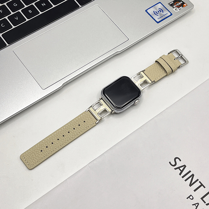 Lychee patterned leather strap top layer leathe TOGO leather fashion strap Apple strap 38mm 40mm 41mm 42mm 44mm 45mm iWatc series luxury designer