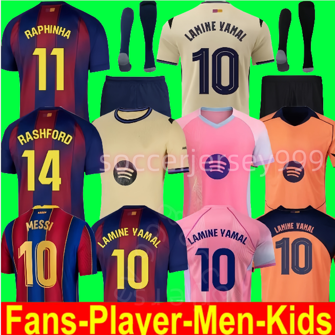 2025 2026 LAMINE YAMAL soccer jerseys shirts LEWANDOWSKI PEDRI RAPHINHA GAVI football kids kit maillot de foot camiseta futbol barcelone kits