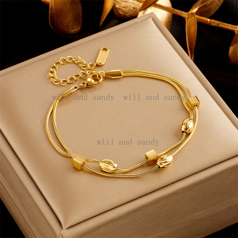 18k Gold Butterfly Charm Bracelet Snake Chain Designer Jewelry Cable Wire Crystal Cubic Zircon Diamond Woman Gold Bracelets Bangle Wrap Gift CZ Fine J