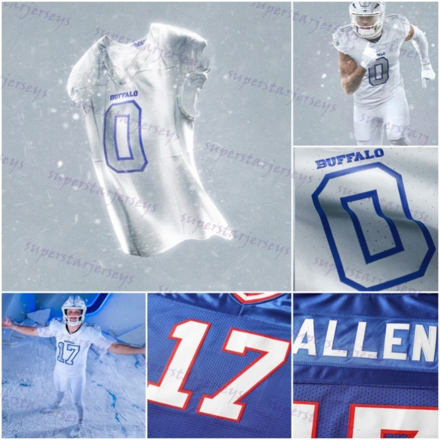 2025 Rivalries Football Jerseys Josh 17 Allen Joey Bosa Gabriel Davis Miller James Cook Terrel Bernard Rasul Douglas Dawson Mens Womens Youth