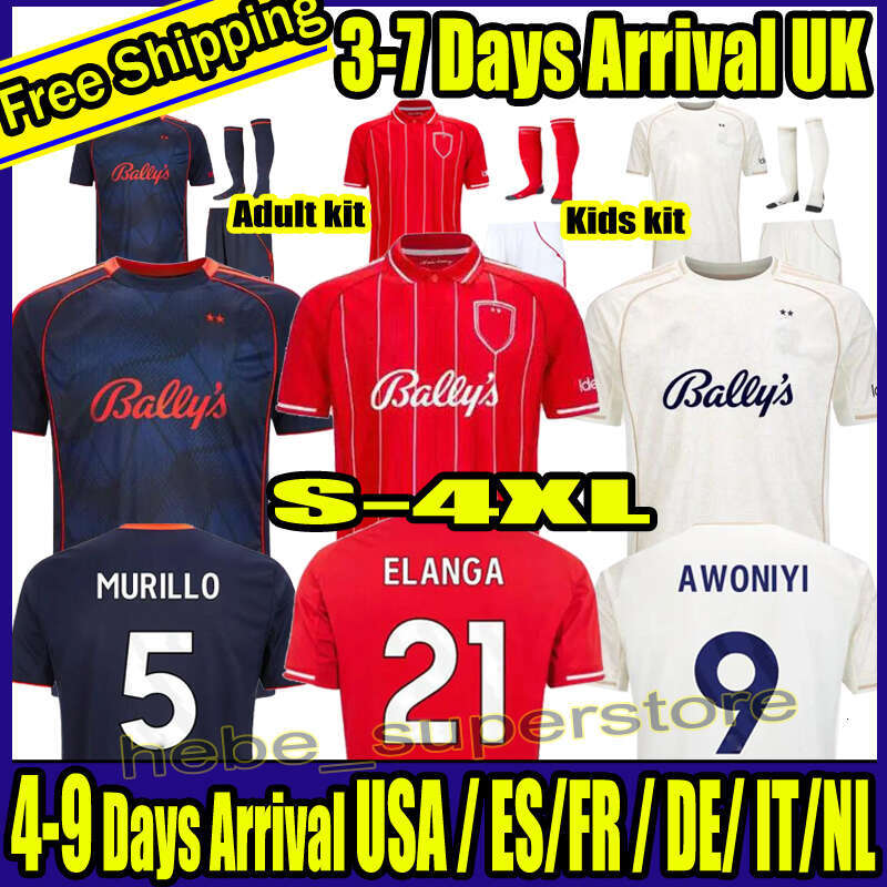 4XL 25 26 NoTTInghamS Forest LINGARD Soccer Jerseys GRABBAN Johnson Surridge 2025 2026 Men kids Forest Awoniyi AMEOBI KROVINOVIC ELANGA Football Shirts Men Kids Kit