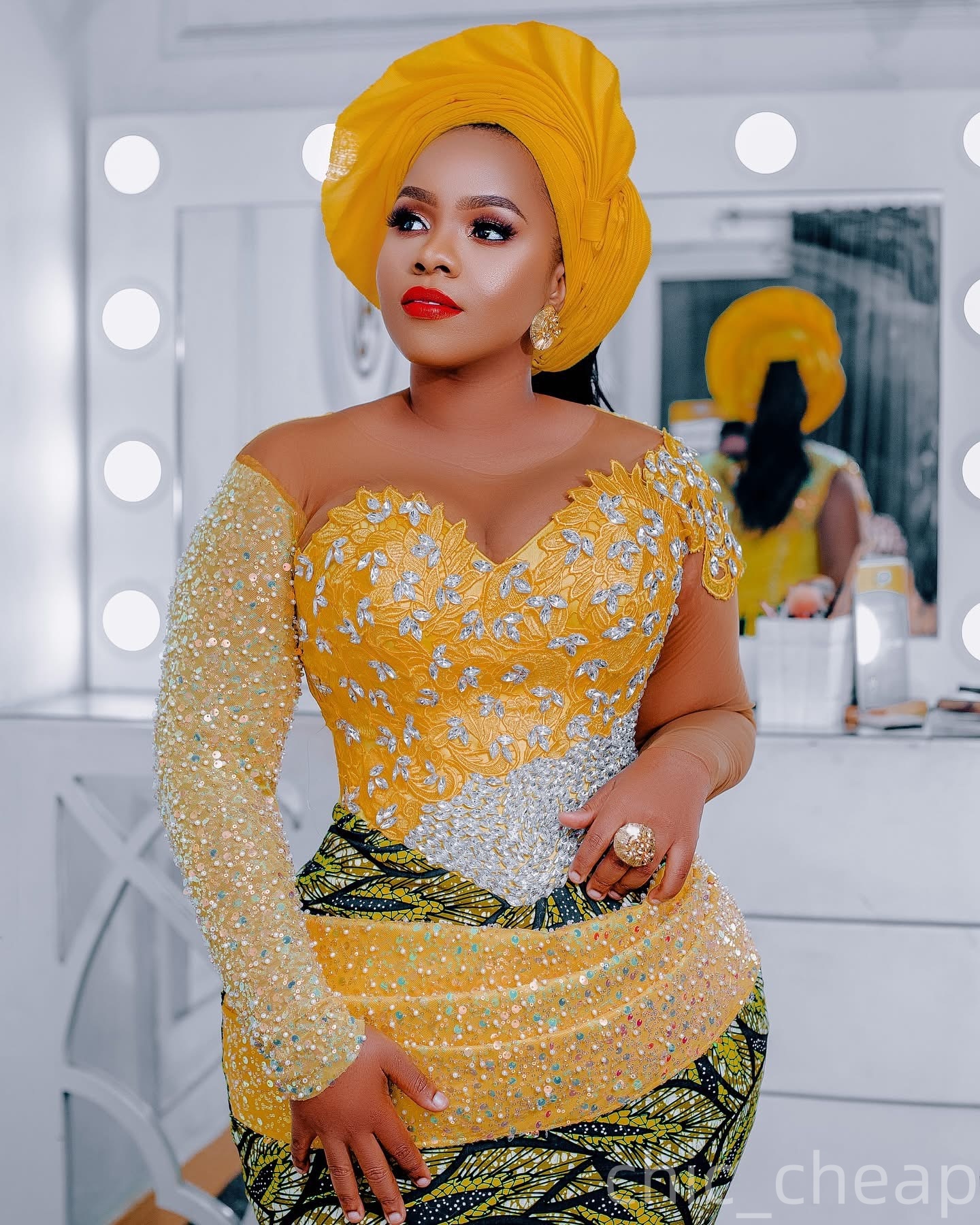 Aso Ebi Yellow Mermaid Prom Dress 2025 Lace Crystals Printed African Evening Formal Party Birthday Dresses Robe De Sorrie Reception Gowns For Special 