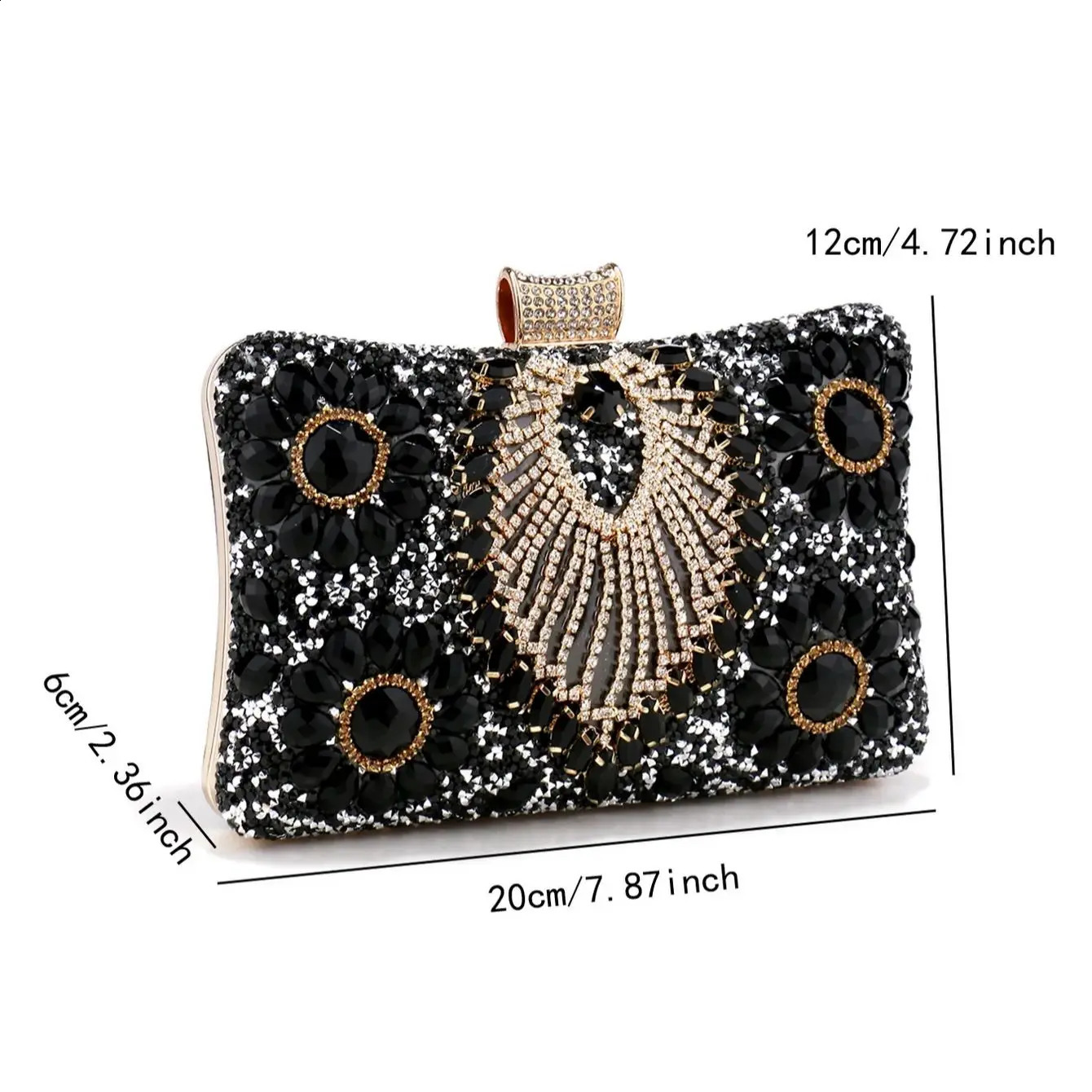 Acrylic Flower One Side Glitter Tassel Women Evening Bags Diamonds Small Day Clutch y Chain Shoulder Handbags For Party 250901
