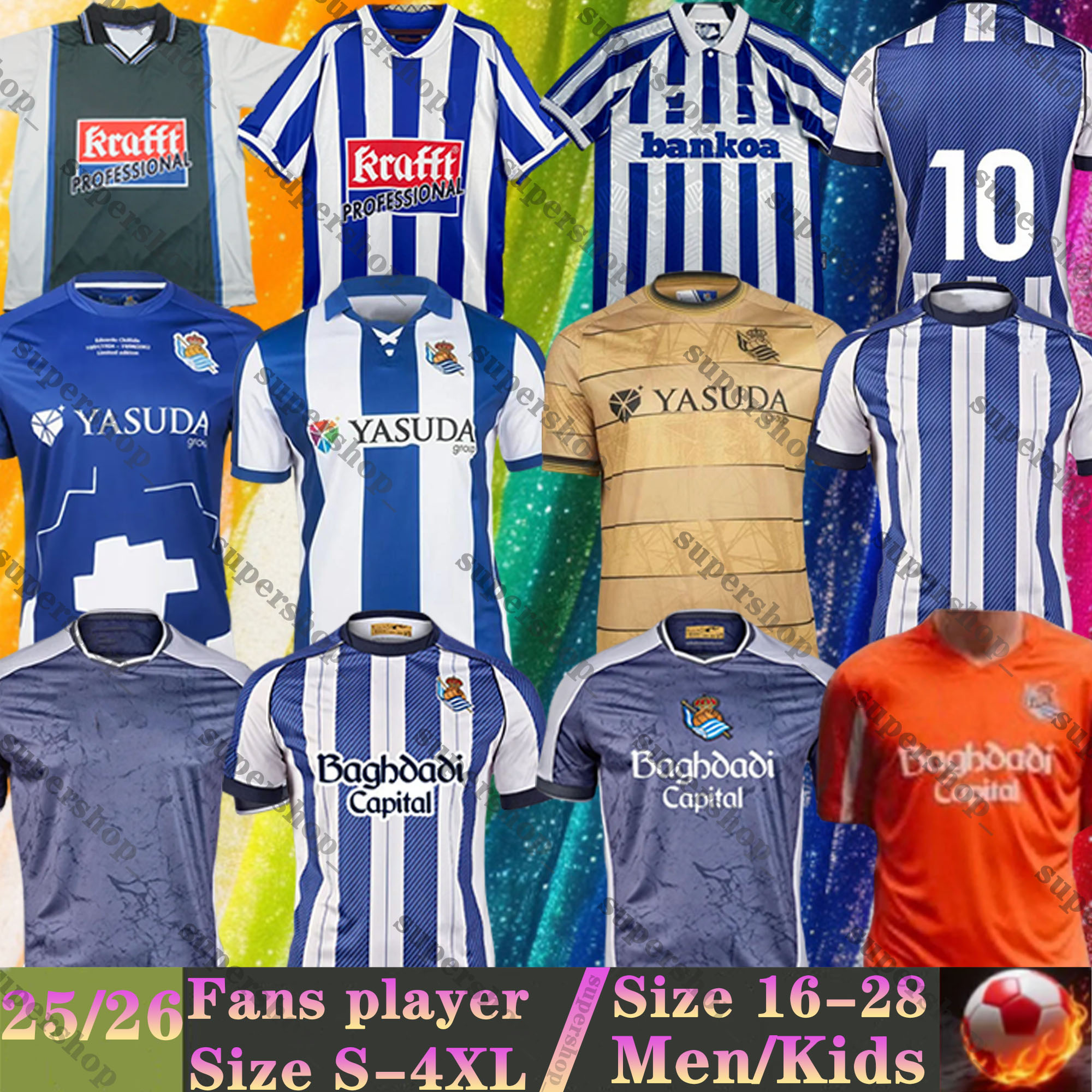 2025 2026 TOP Real Sociedad Soccer Jersey BARRENE OSKARSSON OYARZABAL ZUBIMENDI ZUBELDIA 25 26 Men kids kit Football Shirts BECKER TAKE camiseta de futbol ZAKHARYAN