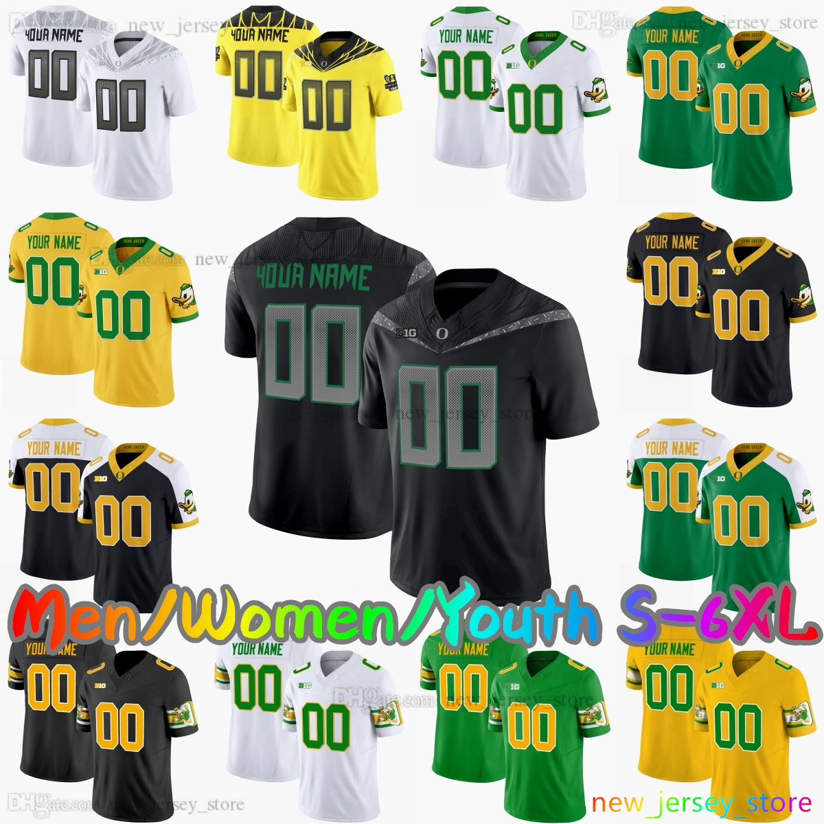 2025 Custom S-6XL College Football Jersey 8 Dillon Gabriel 10 Bo Nix 5 Dante Moore 7 Evan Stewart 15 Tez Johnson 16 Austin Novosad 3 Terrance Ferguson Stitched Jerseys