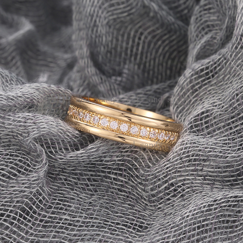 Row Cubic Zirconia Ring Band Sivler Gold Charm Finger Tail Engagement Wedding Promise Rings Designer Jewelry Squate Oval Diamond Rings for Woman Fashi - view 8