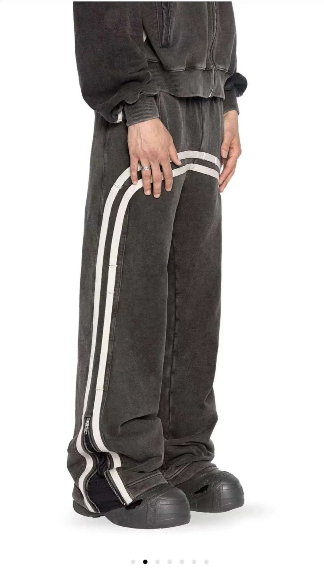 Y2K Baggy Pants Men Clothing Harajuku camouflage double Embroidered waist vintage Streetwear sports High waisted Wide Leg Pants250828
