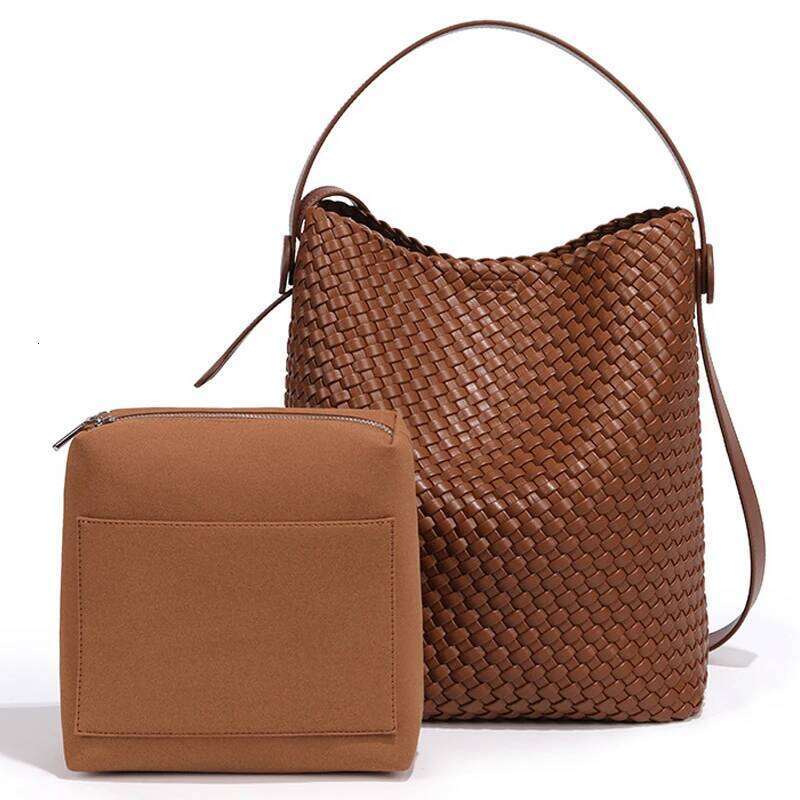 Woven Bucket Large Crossbody Casual Shoulder Hobo Faux Leather Shopping Bag Fashion Summer Beach Tote Bags