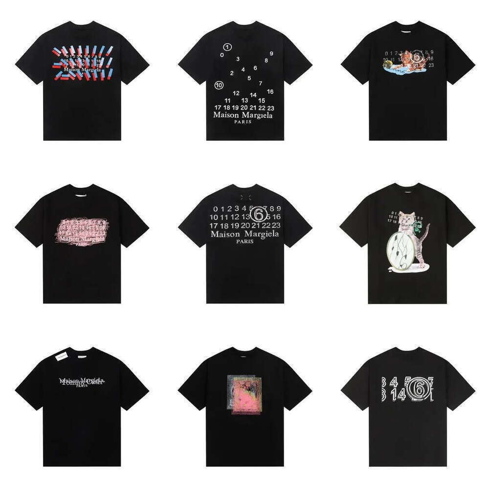 Hot sale Masion Margela Streetwear Brand Arabic Numerals Maisons Margeila T-Shirt Luxury Designer Digital Shirt Oversize Men Women Breathable Summer Vacation Tee
