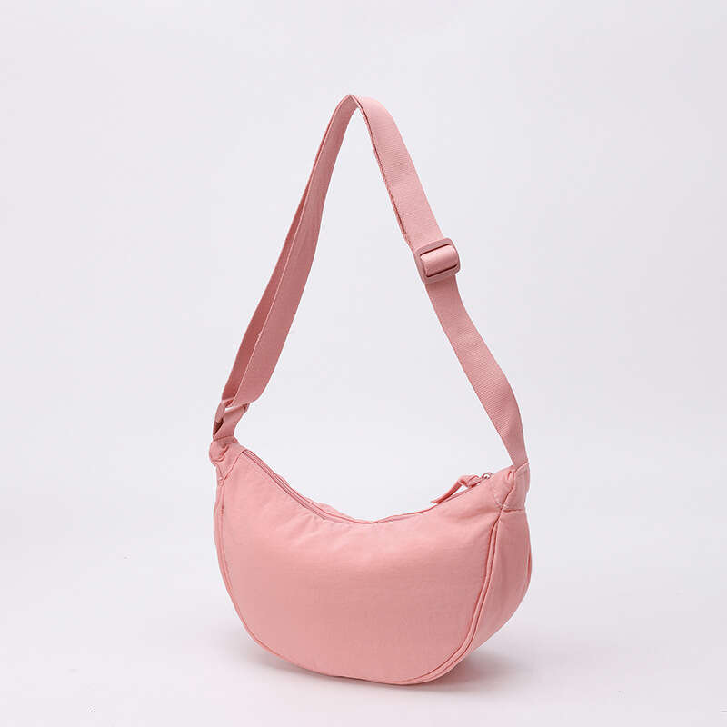2025 Spring New Women's Nylon Crossbody Niche High-end Loose Feel Underarm Dumpling Crescent Bag