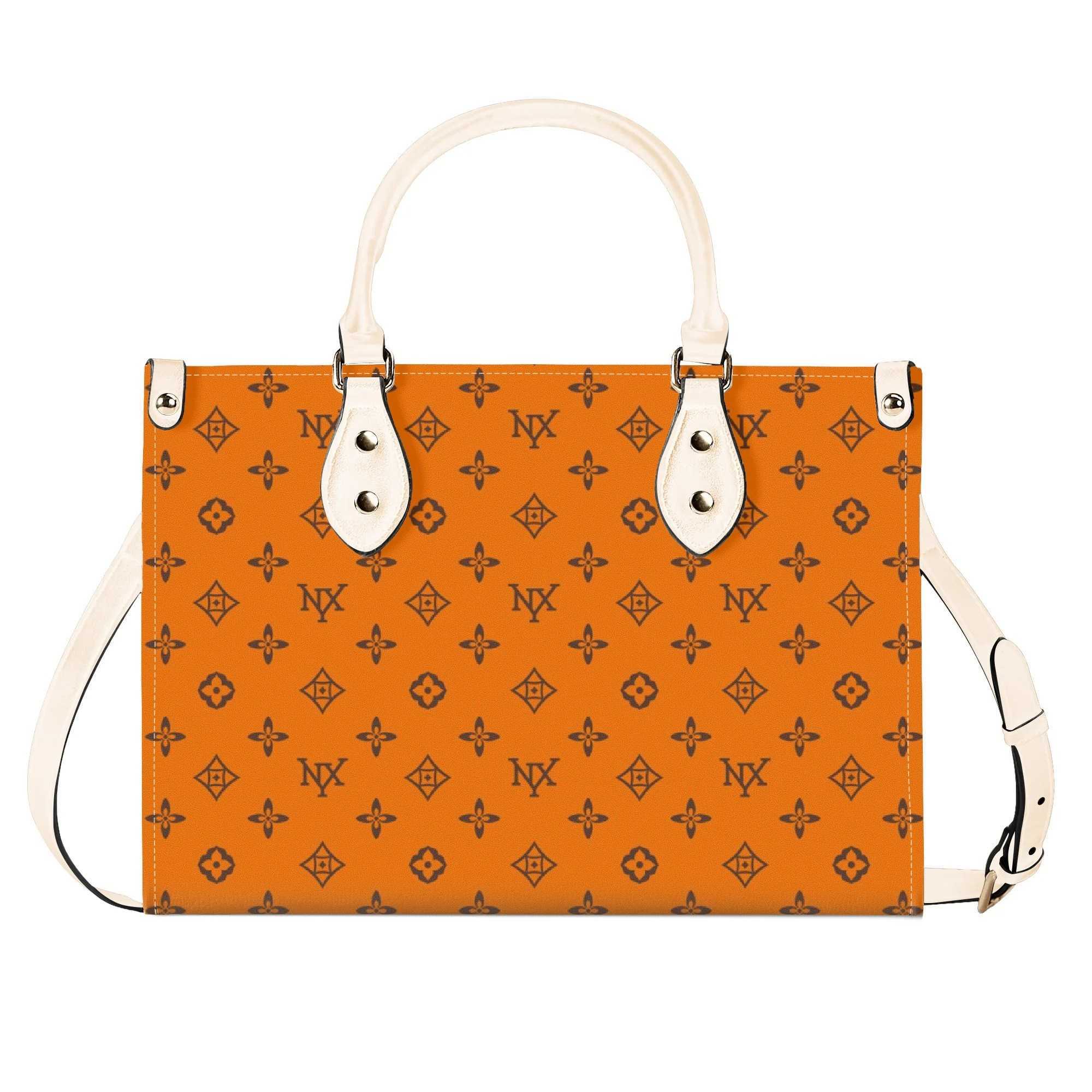 Luxury Twill Leather Tote Bag with Zip orange Wallet Crossbody Bag for Women Closure Spacious Shopping Messengers Purses 250829