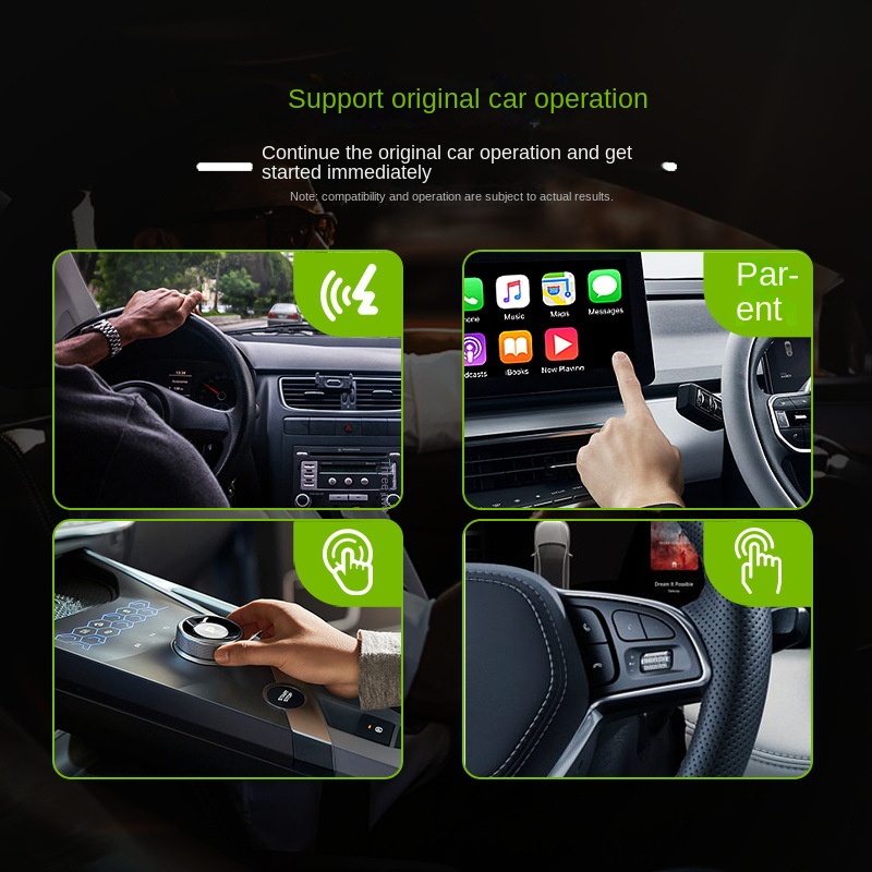 KOWANKIT Wireless CarPlay Android Auto Ai Box, Plug & Play Dongle Converts Wired To Wireless, Car Accessories, Interior, Watch Netflix YouTube in Car 