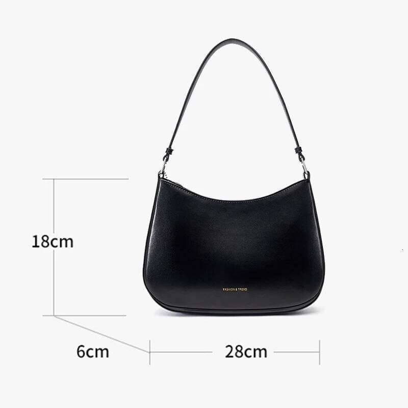 Genuine Leather Women's Handbag 2024 New High-Quality Cowhide Shoulder French Style Designer Bags Fashion Women Bag