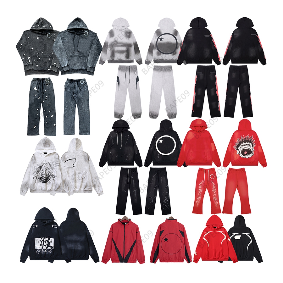 Hoodie Trend Fashion Hip Hop Hoodie Street Hooded Sweatshirt Designers Shirt Long Sleeve Pullover Mens Washed Sweatpants