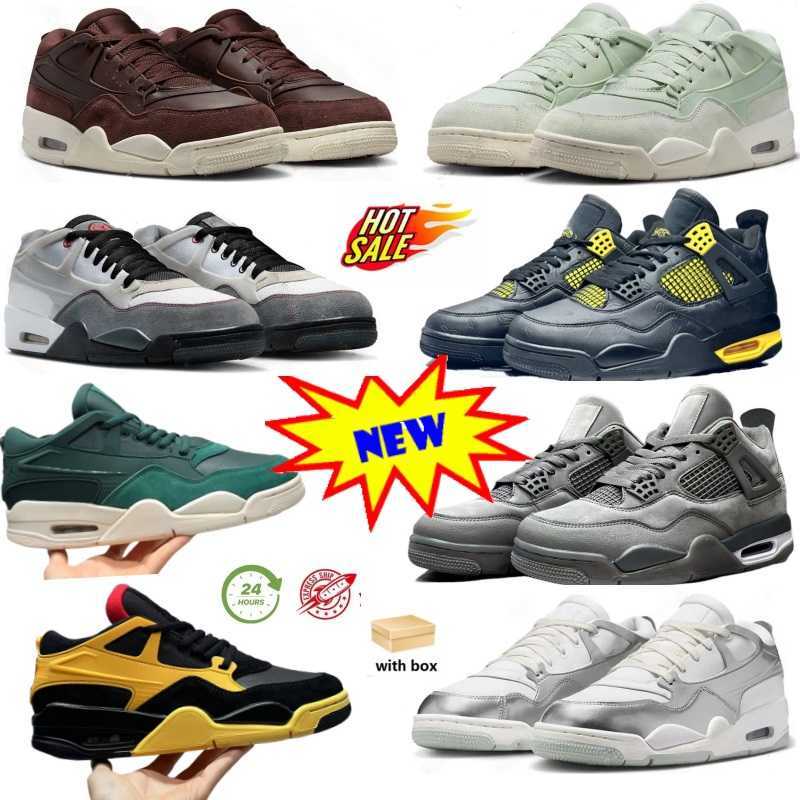 2025 Basketball shoes 4 rm Diffused Blue Ashen Slate White Fire Red 4s Bred Fence Black Sail Jade Horizon Silver Glitter mens trainers men women outdoor sneakers shoe