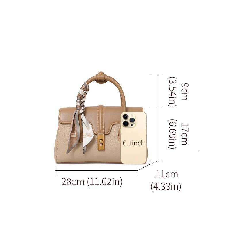 Genuine Cow Leather Handbag Shoulder Cross-Body Large Capacity Stylish Fashionable High-End Women's Bag 2025 New