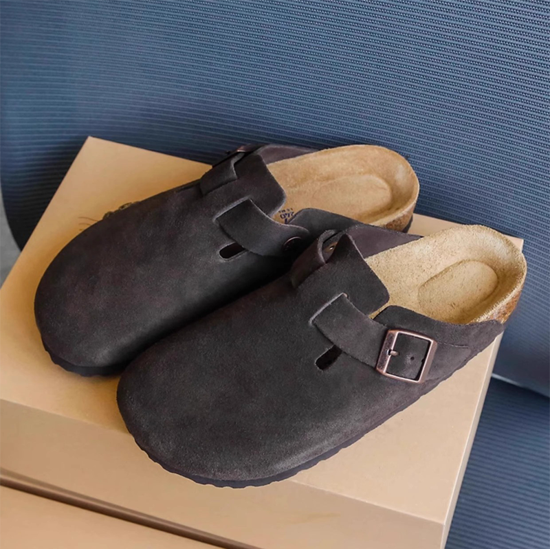 Designer Men's Casual Sandals Slippers Pointed Leather Clogs Sandals Mens Womens Retro Fashion Beach Clogs Slippers Comfortable Non-Slip Sole