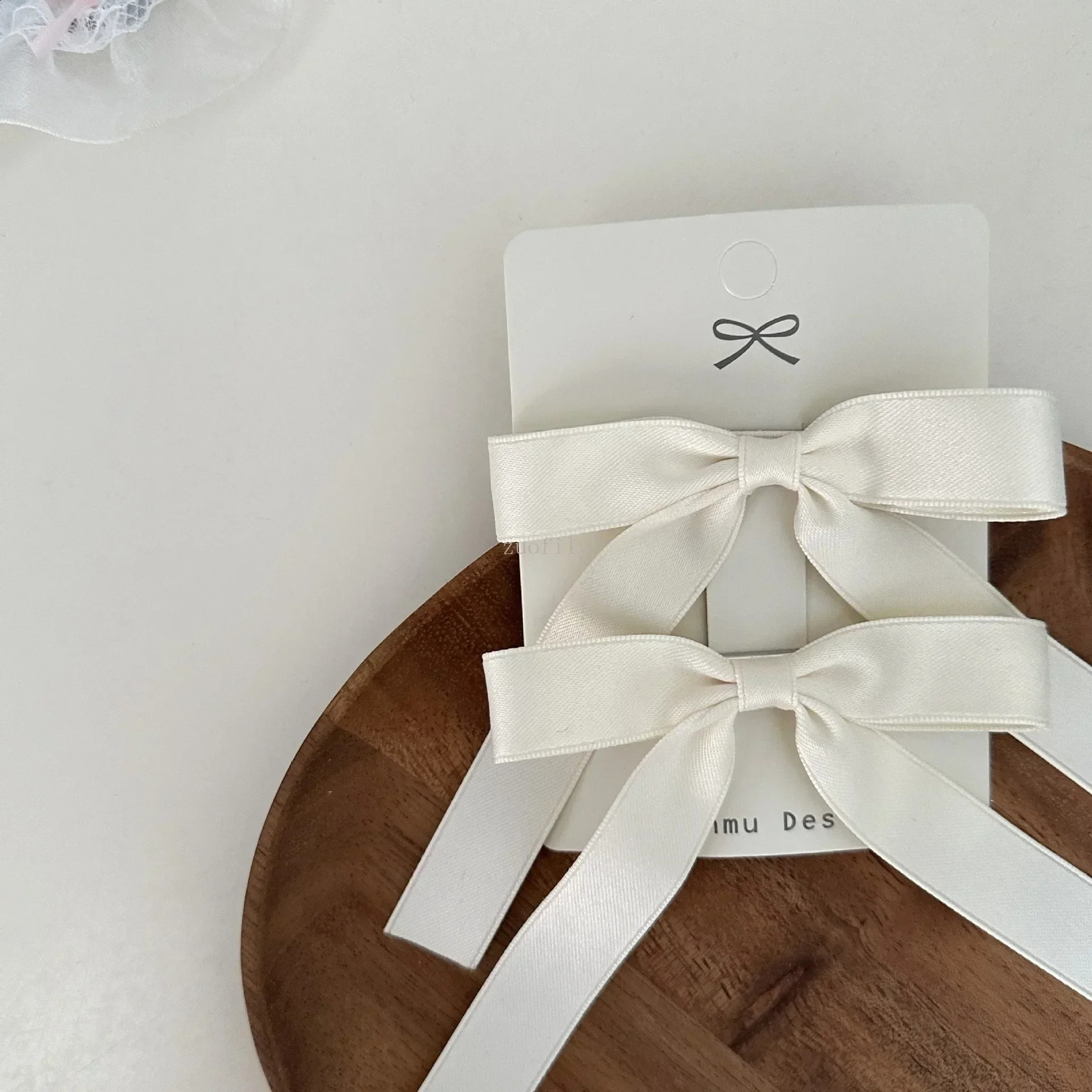 Elegant Simple Ribbon Bow Baby Hair Clips Fashion Versatile Girls Students Hairpin Headwear Solid Black White Kids Accessories 250828