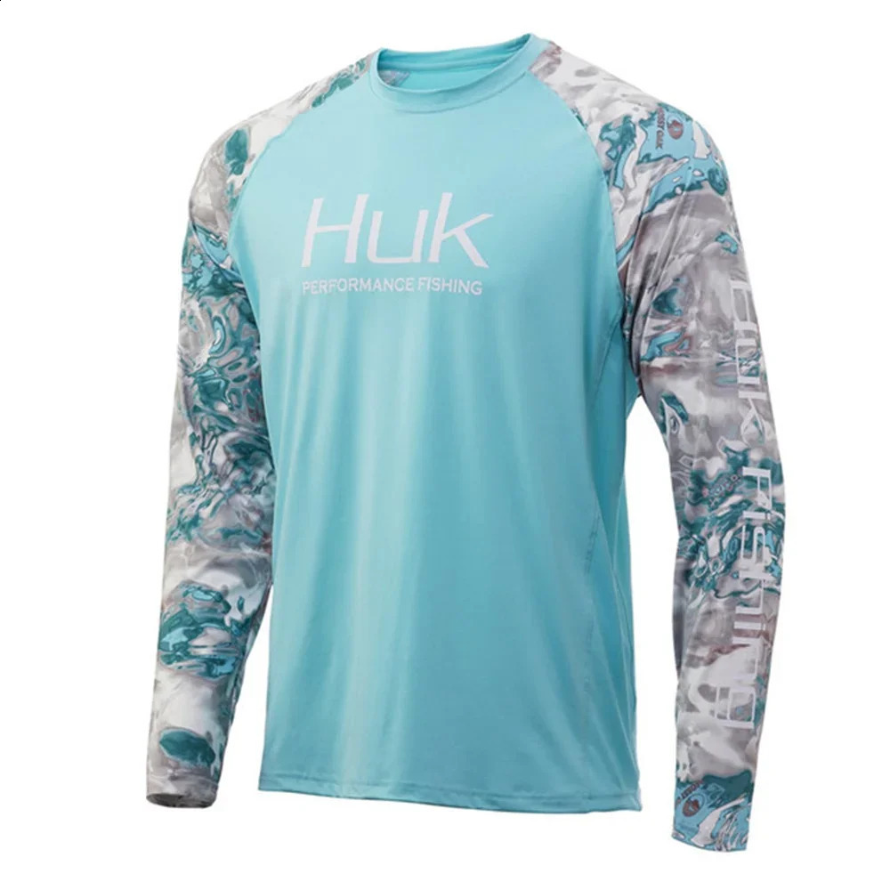 HUK Fishing Shirts Long Sleeve Uv Protection Clothing Mens Outdoor Summer Jersey Upf 50 Clothes Performance Breathable 250828