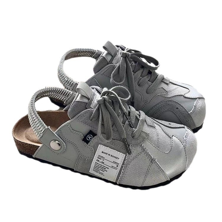 Free shipping designer slippers Thick bottom height increasing niche sports leisure versatile French style cooldown