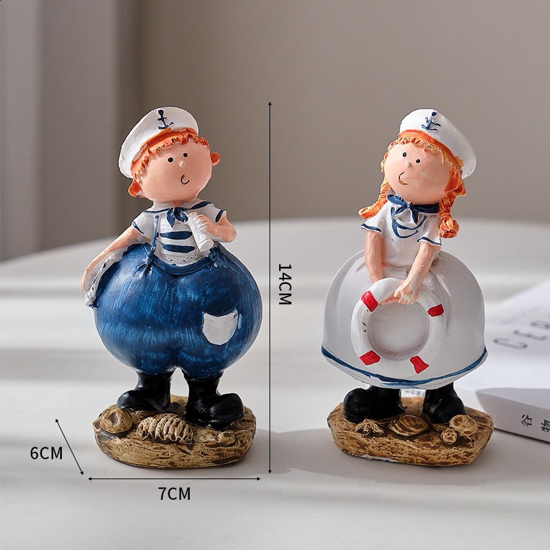 Mediterranean Tree Style Fat Doll Child Figurine Home Wine Cabinet Desktop Divider Decoration Doll Couple Painting250829