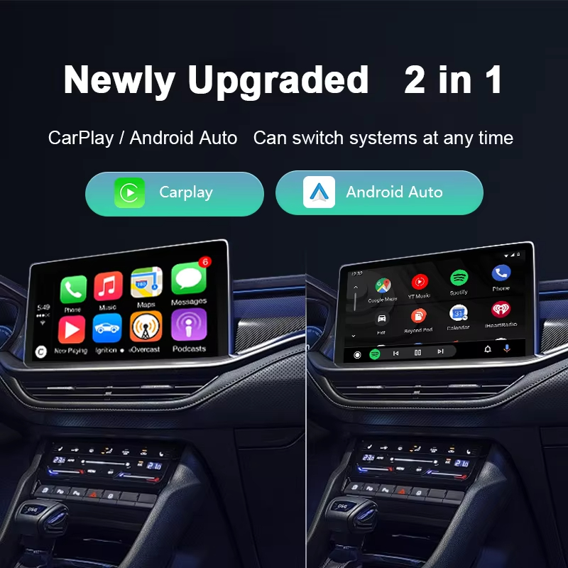 KOWANKIT Wireless CarPlay Android Auto Ai Box, Plug & Play Dongle Converts Wired To Wireless, Car Accessories, Interior, Car Play, No Delay, K5