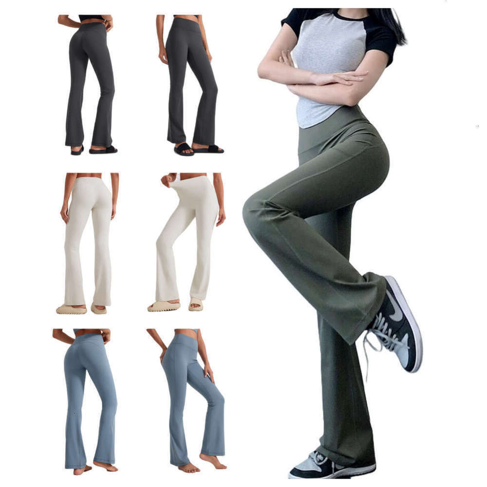 2025 Women Yoga luluity lemonitys Pant High Waist Align Tights luluity lemonitys set leggings Sports Yoga Leggings Tights Bell-bottoms Legging gym Pants