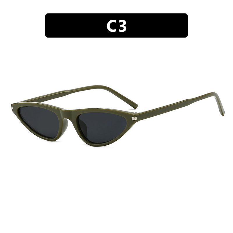 2025 Small Frame Cat Eye Sunglasses for Women Trendy Triangular Retro Shades for Street Style Daily Wear