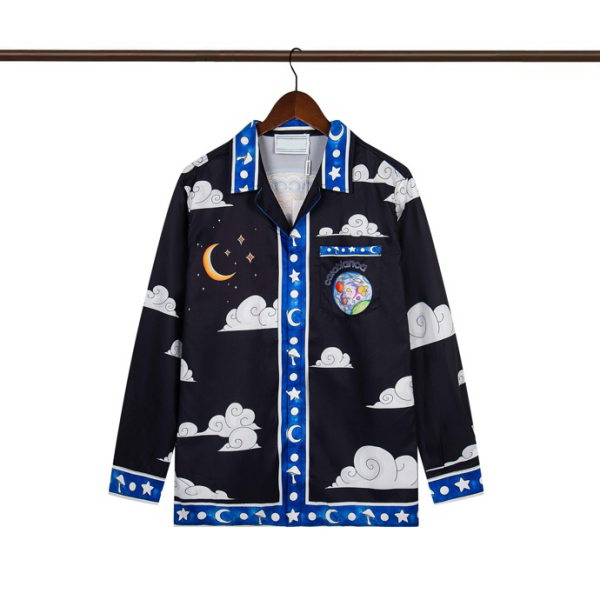 Embellished Men's Plus Size Long Sleeve Polo Shirt for Golf - Durable Polyester Topcoat High quality beach long sleeved shirt H772