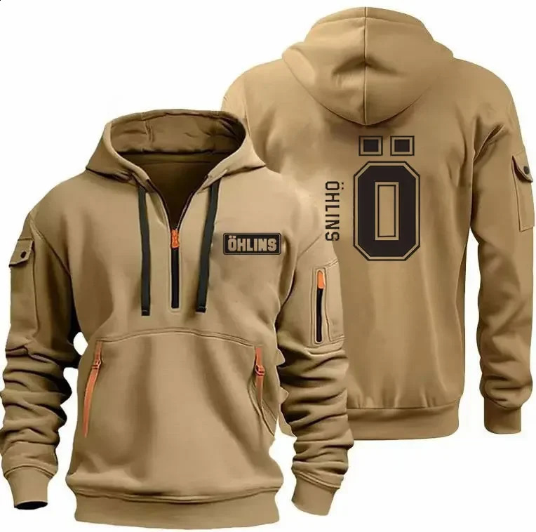 Autumn Winter Men Suspension Car Motorcycle Sport Racing Ohlins Shock Hoodies Long Sleeves Thermal Sweatshirt Ladies Unisex 250828