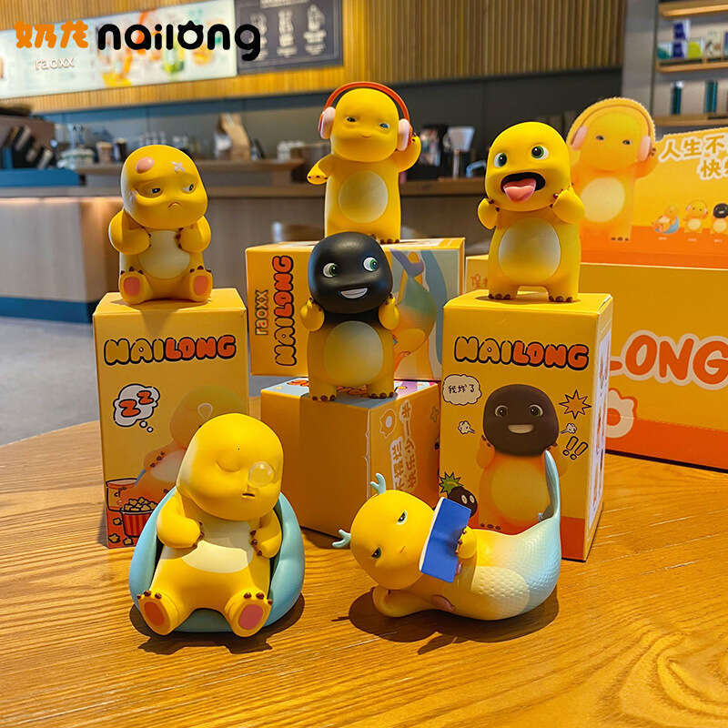 nailong plush Official Milk Dragon Daily Life Series labubu Blind Box Desktop Figurine Doll Trendy Toy Decoration Car Ornament