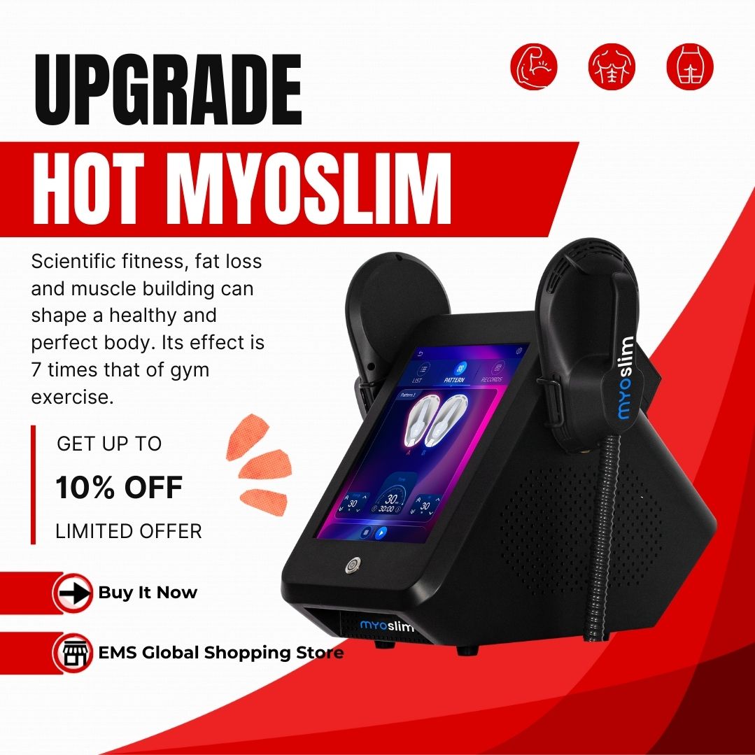 EMS Body Sculpting Machine Myoslim Professional Beauty Salon Equipment For Fat Burning Tighten Skin Muscle Building Reduce Belly Fat Body Contouring T