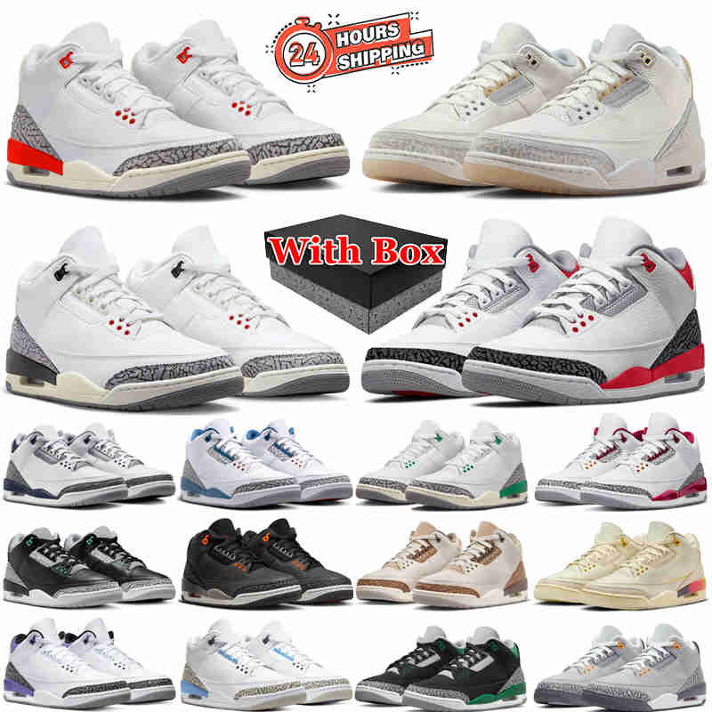 With 3 basketball shoes men women 3s Fire Red Reimagined Ivory White Cement Midnight Navy Palomino Georgia Peach True Blue mens trainers sports outdoors sneakers