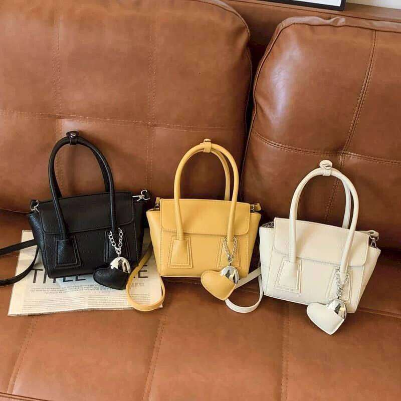 Leather Crossbody For Women Solid Korean Style Versatile Shoulder Office Lady Pretty Female High Quality Bags