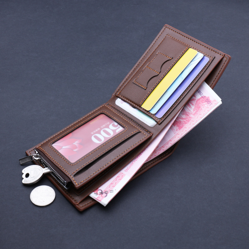 Wallet Short Men S Luxury Designer Bag Bag Thickened Men S Wallet With Zipper Multiple Card Slots Designer Wallet Men S Leather Wallet Free Delivery W