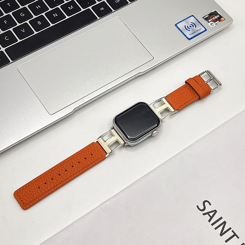 Lychee patterned leather strap top layer leathe TOGO leather fashion strap Apple strap 38mm 40mm 41mm 42mm 44mm 45mm iWatc series luxury designer